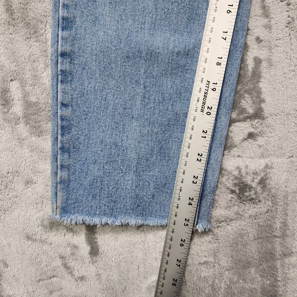 J Galt Brandy Melville Jeans Womens S Mom High Waist Straight Leg Crop Raw Hem - Picture 9 of 11